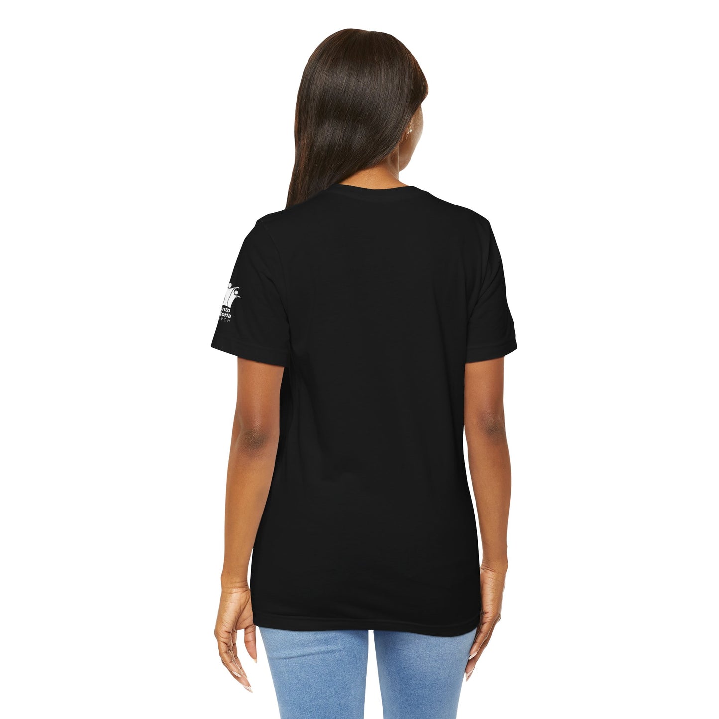 Latinos en Victoria Unisex Jersey Short Sleeve Tee